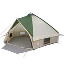 Teepee Telt 10-Personer med tag Grøn og Hvid 567 x 470 x 242 cm