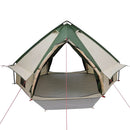 Teepee Telt 4-Person med tag Grøn og Grå 388 x 320 x 169 cm
