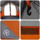 Familietelt til 4 personer Grå og orange 324 x 255 x 230 cm