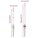 Jordspidse hegnspost 13 stk. Grøn Pulverlakeret stål