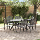 Have Spisebordssæt 7 pcs Sort Aluminium
