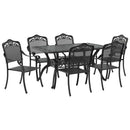 Have Spisebordssæt 7 pcs Sort Aluminium