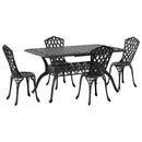 Have Spisebordssæt 5 pcs Sort Aluminium