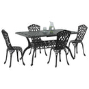 Have Spisebordssæt 5 pcs Sort Aluminium
