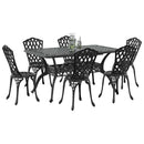 Have Spisebordssæt 7 pcs Sort Aluminium