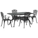 Have Spisebordssæt 5 pcs Sort Aluminium