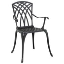 Have Spisebordssæt 5 pcs Sort Aluminium
