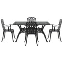 Have Spisebordssæt 5 pcs Sort Aluminium