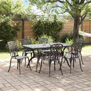 Have Spisebordssæt 7 pcs Sort Aluminium
