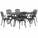Have Spisebordssæt 7 pcs Sort Aluminium