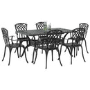 Have Spisebordssæt 7 pcs Sort Aluminium