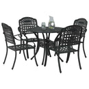 Have Spisebordssæt 5 pcs Sort Aluminium