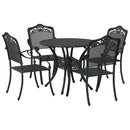 Have Spisebordssæt 5 pcs Sort Aluminium