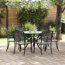 Have Spisebordssæt 7 pcs Sort Aluminium