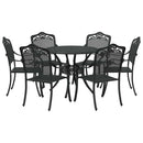 Have Spisebordssæt 7 pcs Sort Aluminium