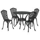 Have Spisebordssæt 5 pcs Sort Aluminium