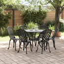 Have Spisebordssæt 7 pcs Sort Aluminium