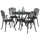 Have Spisebordssæt 5 pcs Sort Aluminium