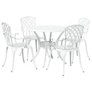 Have Spisebordssæt 5 pcs Hvid Aluminium