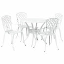 Have Spisebordssæt 5 pcs Hvid Aluminium