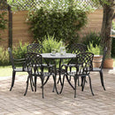 Have Spisebordssæt 7 pcs Sort Aluminium