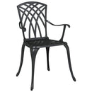 Have Spisebordssæt 7 pcs Sort Aluminium