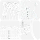 Have Spisebordssæt 7 pcs Hvid Aluminium
