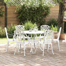Have Spisebordssæt 7 pcs Hvid Aluminium
