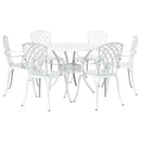 Have Spisebordssæt 7 pcs Hvid Aluminium