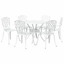 Have Spisebordssæt 7 pcs Hvid Aluminium