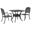 Havebord sæt 3 pcs Sort Gustt aluminium