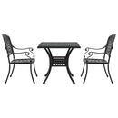 Havebord sæt 3 pcs Sort Gustt aluminium