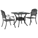 Havebord sæt 3 pcs Sort Gustt aluminium