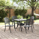 Havebord sæt 5 pcs Sort Gustt aluminium
