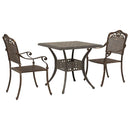 Havebord sæt 3 pcs Bronze Gustt aluminium