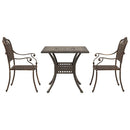 Havebord sæt 3 pcs Bronze Gustt aluminium