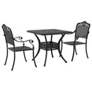 Havebord sæt 3 pcs Sort Gustt aluminium