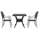 Havebord sæt 3 pcs Sort Gustt aluminium