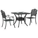 Havebord sæt 3 pcs Sort Gustt aluminium
