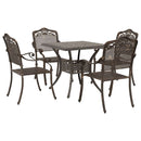Havebord sæt 5 pcs Bronze Gustt aluminium