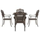 Havebord sæt 5 pcs Bronze Gustt aluminium