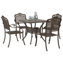 Havebord sæt 5 pcs Bronze Gustt aluminium