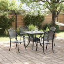 Havebord sæt 5 pcs Sort Gustt aluminium