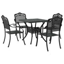 Havebord sæt 5 pcs Sort Gustt aluminium
