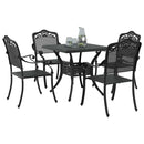 Havebord sæt 5 pcs Sort Gustt aluminium