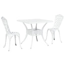 Havebord sæt 3 pcs Hvid Gustt aluminium