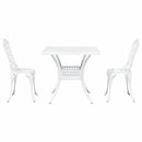 Havebord sæt 3 pcs Hvid Gustt aluminium