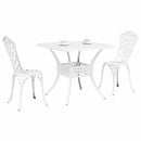 Havebord sæt 3 pcs Hvid Gustt aluminium