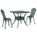 Havebord sæt 3 pcs Grøn Gustt aluminium