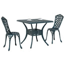 Havebord sæt 3 pcs Grøn Gustt aluminium